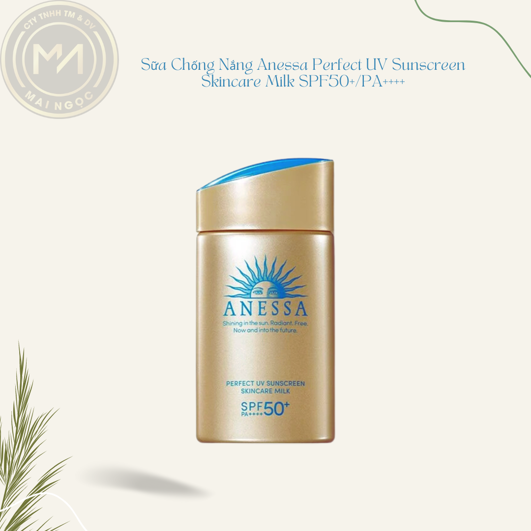 Kem chống nắng dạng sữa dưỡng da kiềm dầu bảo vệ hoàn hảo Anessa Perfect UV Sunscreen Skincare Milk SPF 50+ PA++++ 60ml