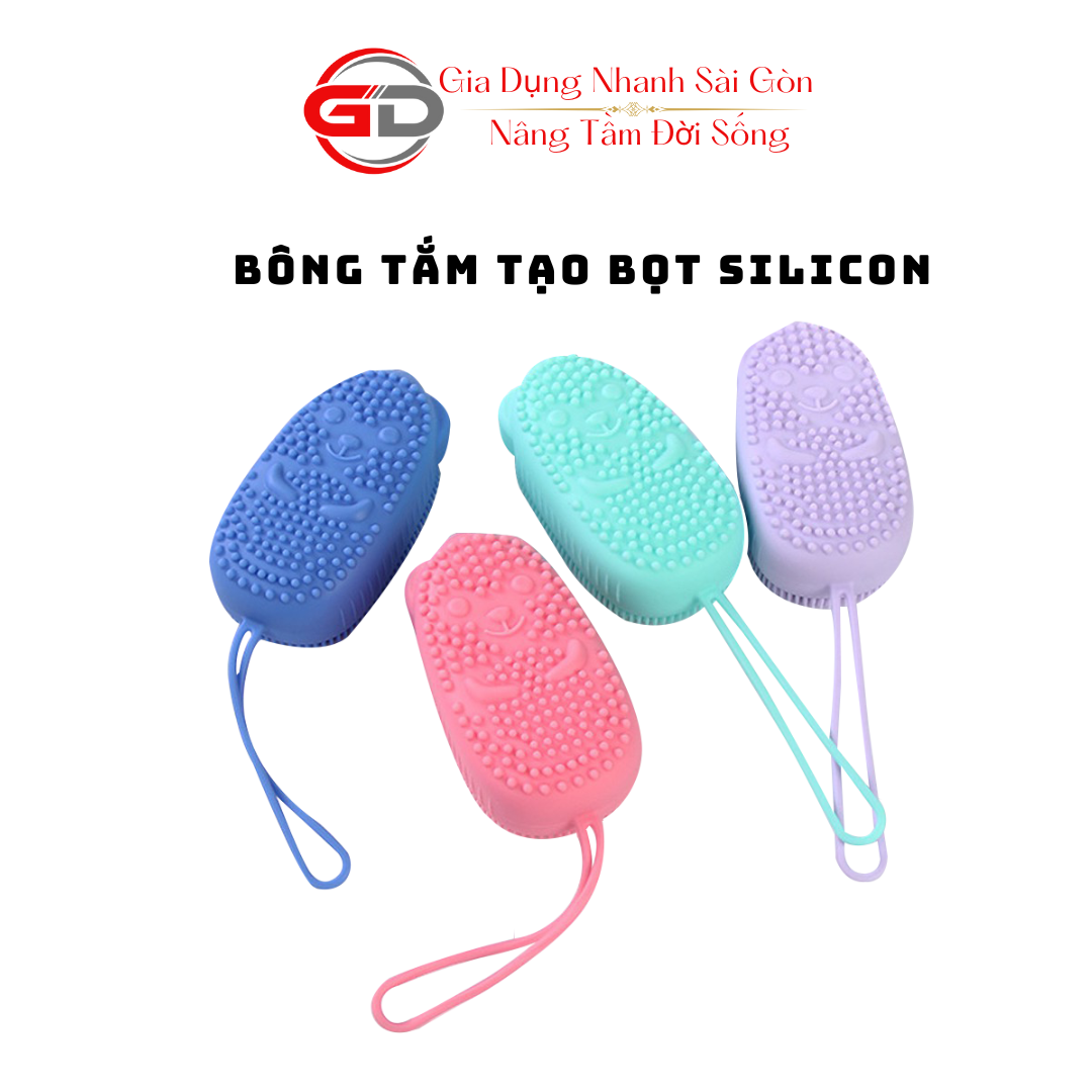 Bông tắm Sinicon Lõi Bông Giúp Tạo Bọt Dùng Chà Lưng Tẩy Tế Bào Chết