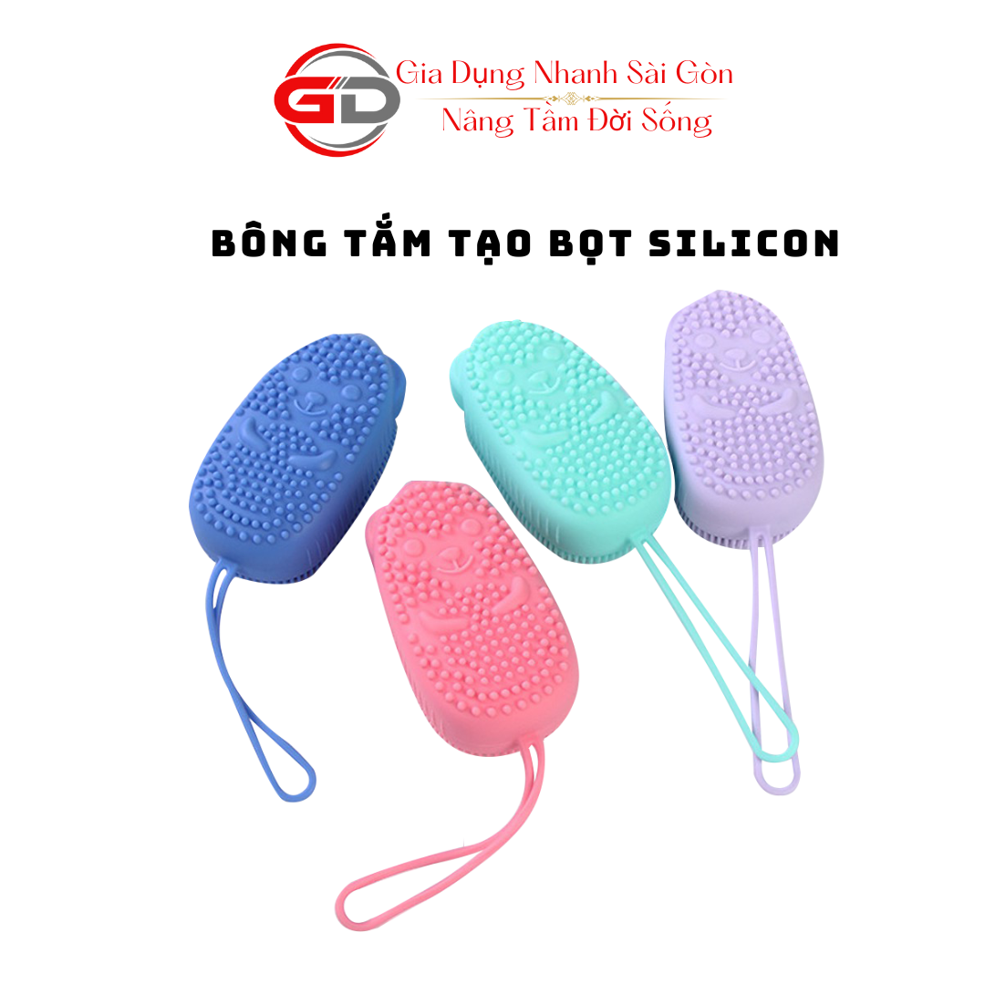 Bông tắm Sinicon Lõi Bông Giúp Tạo Bọt Dùng Chà Lưng Tẩy Tế Bào Chết