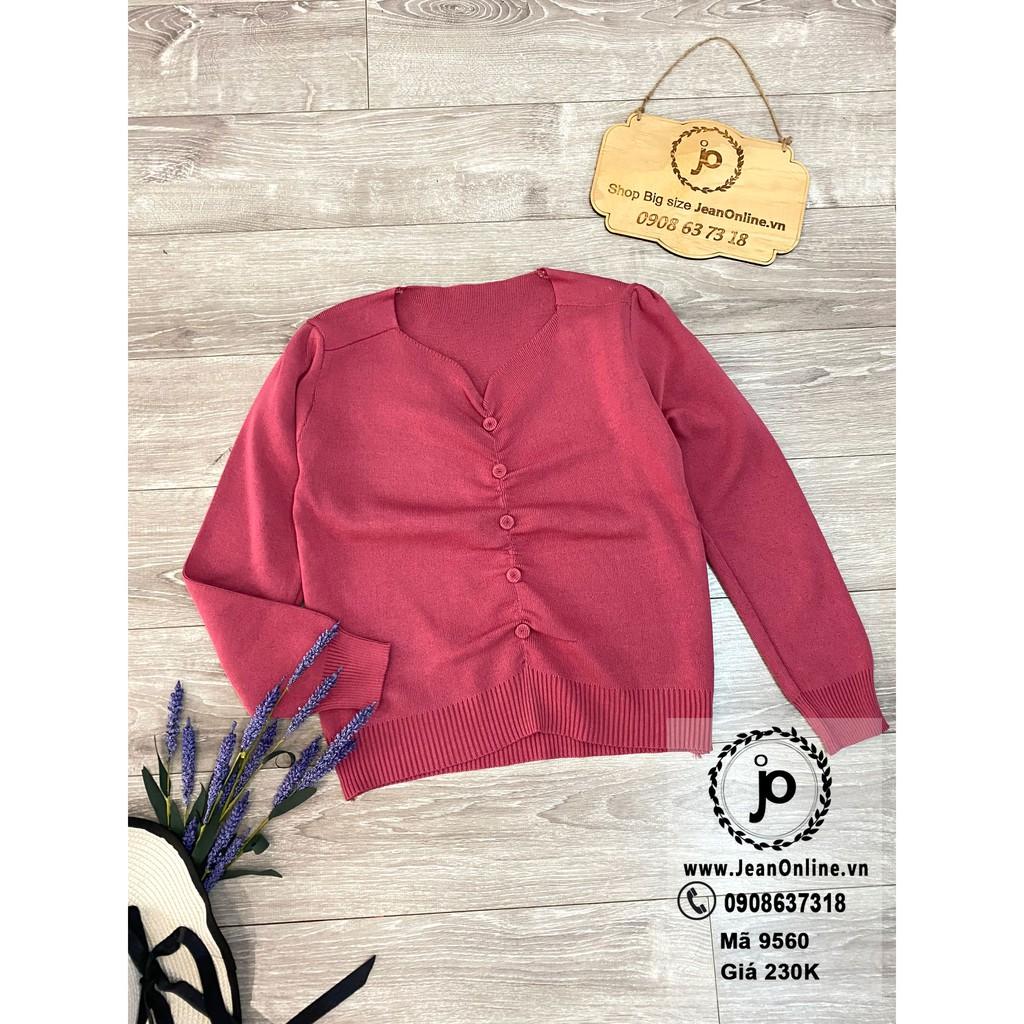 Áo Len Crop Nút áo kiểu len dệt kim, thời trang nữ bigsize