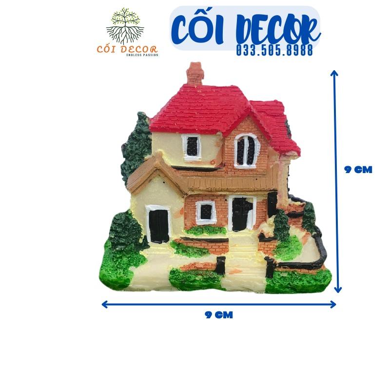 Mô hình ngôi nhà lâu đài,biệt thự nhiều màu sắc trang trí tiểu