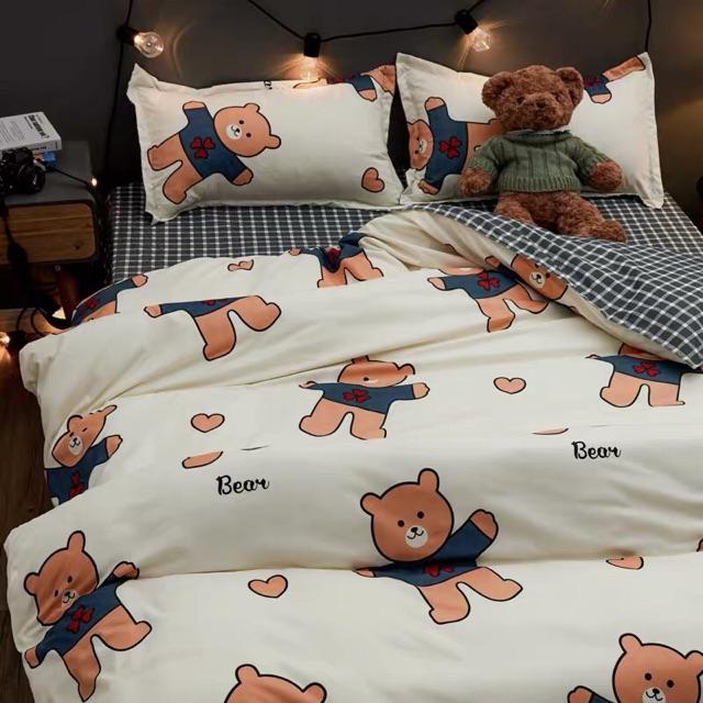 Set Cotton Poly Chú Gấu Hàng Nhập Khẩu Cao Cấp