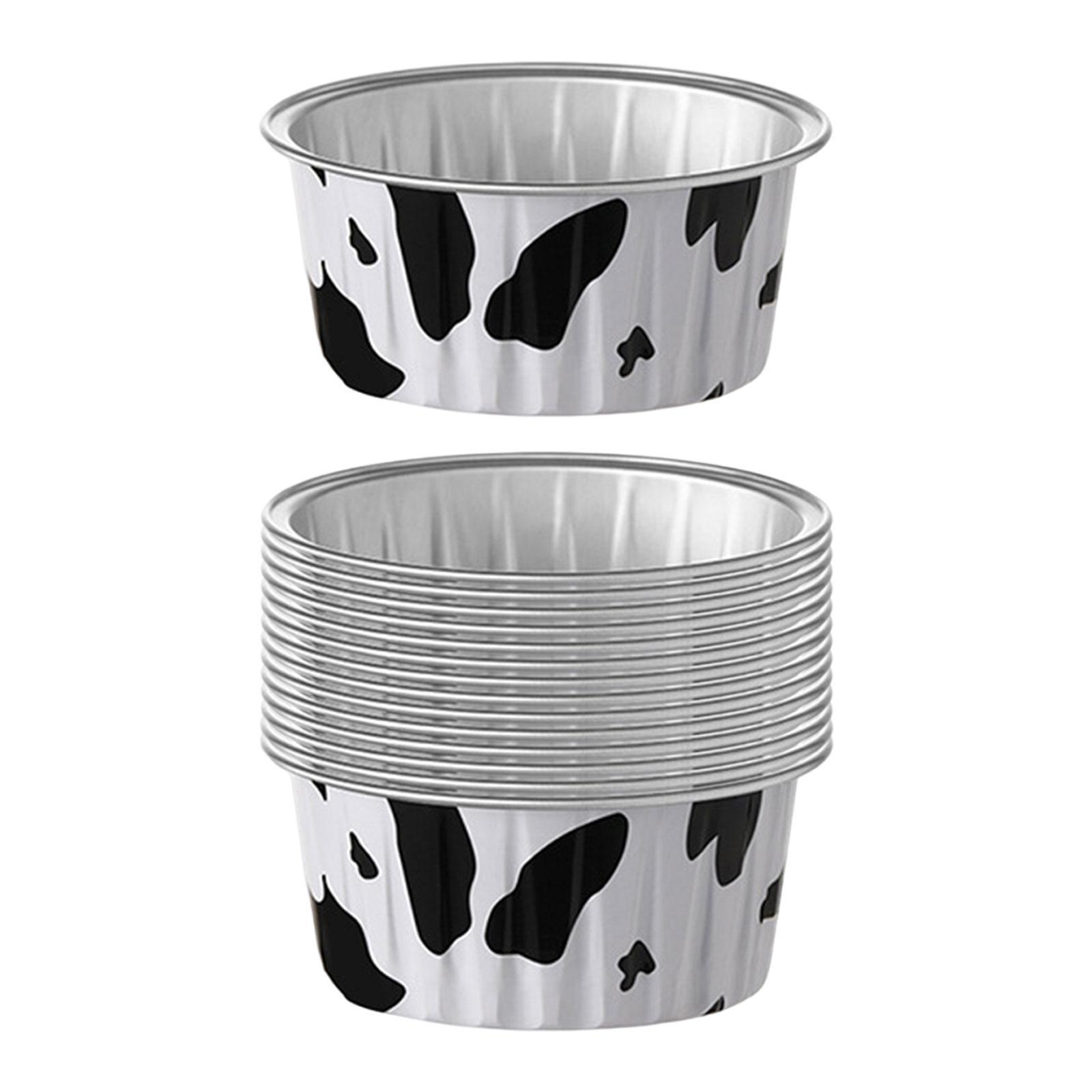 15 Pieces Foil Baking Cups, Aluminum Muffin Cups, Cupcake Holder Tin, Cupcake and Muffin Liner for Cookies, Cheese, Cakes Outdoor Dessert Pie Clubs