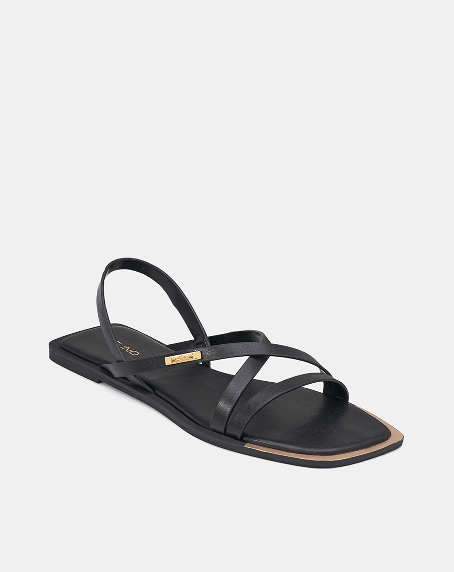 Giày Sandal Nữ 1cm Thời Trang JUNO Sơn Viền Phối Khoá Trang Trí SD01134