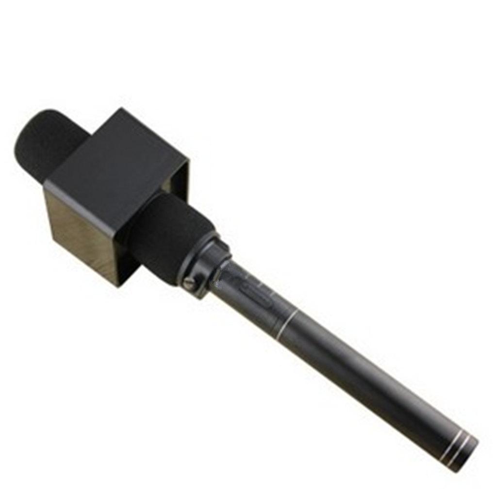 2pcs 42mm Round Handheld Microphone Interview Square Cube Flag Station