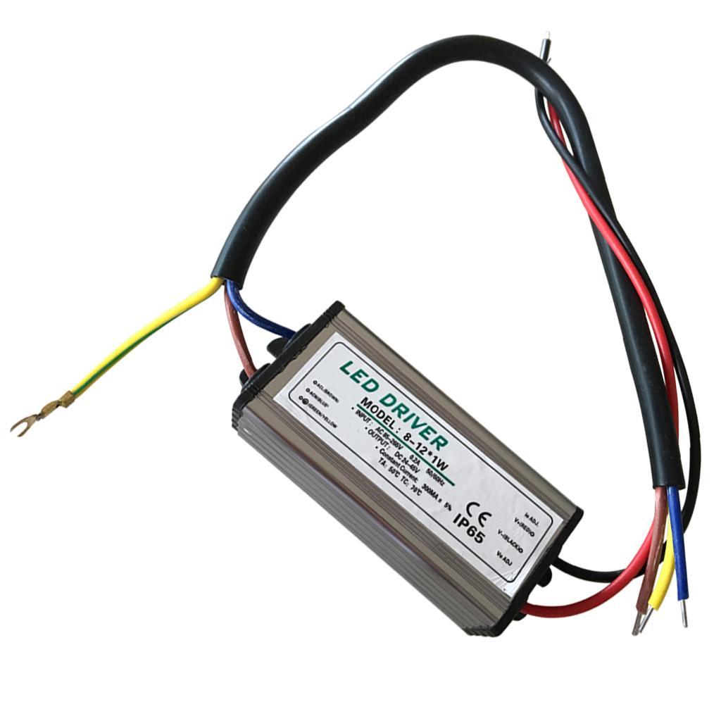 PF0.9 8-12*1W Lawn Lamp Ballast Light Drive Constant Pressure Switch DRIVER Power Supply Outdoor LED Transformer, IP67 Waterproof LED Power Supply