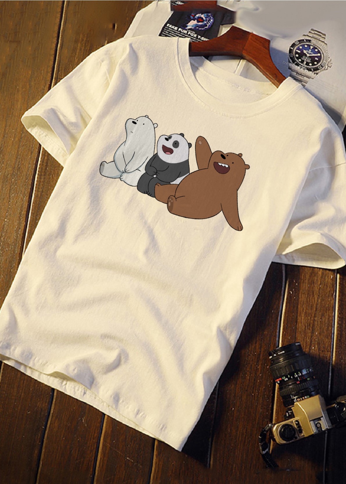 Áo Thun Unisex We Are Bare Bears Cute 2 Cotton