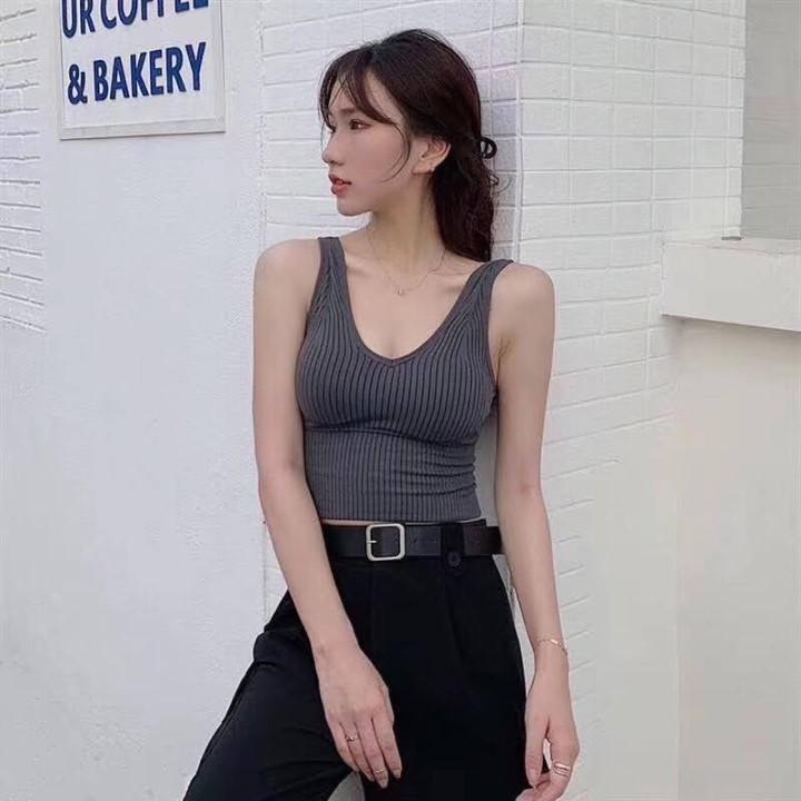 Áo bra len tăm dày dặn co giãn, dễ dàng phối mix quần áo nhiều kiểu A011