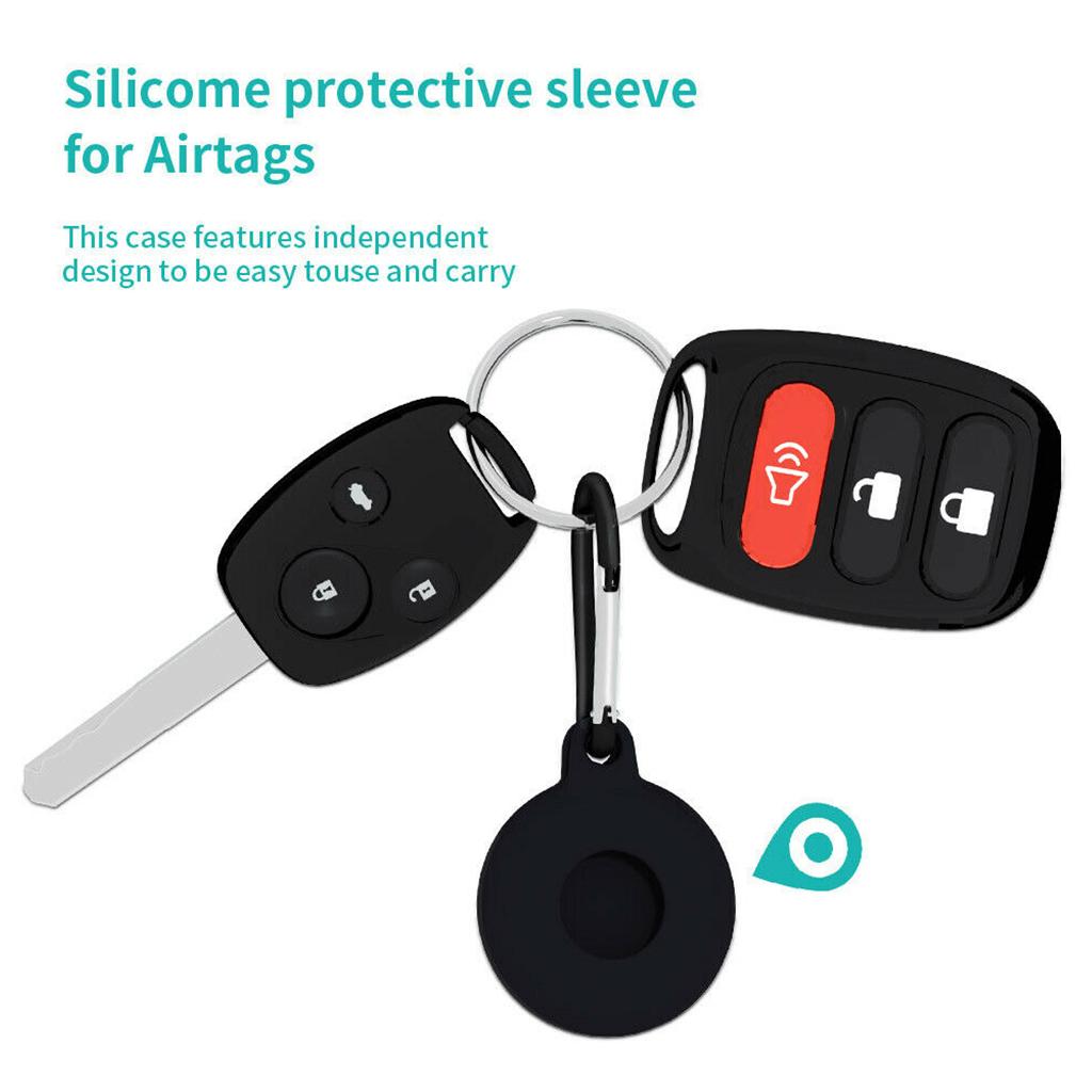 Silicone Case for AirTag Finder, Anti-Scratch Protective Skin Cover with Keychain Compatible with AirTags