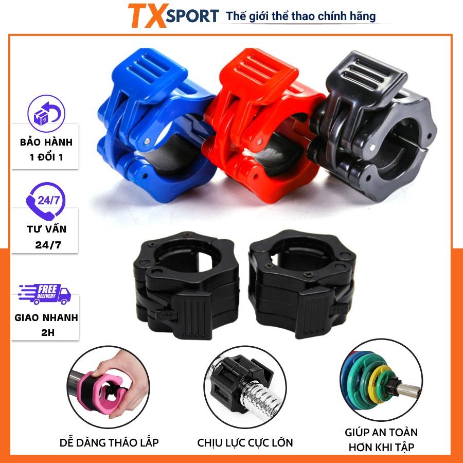 Bộ 2 khóa tạ  khóa kẹp tạ cao cấp size 50mm chuyên dùng cho gym tập thể hình TXstar