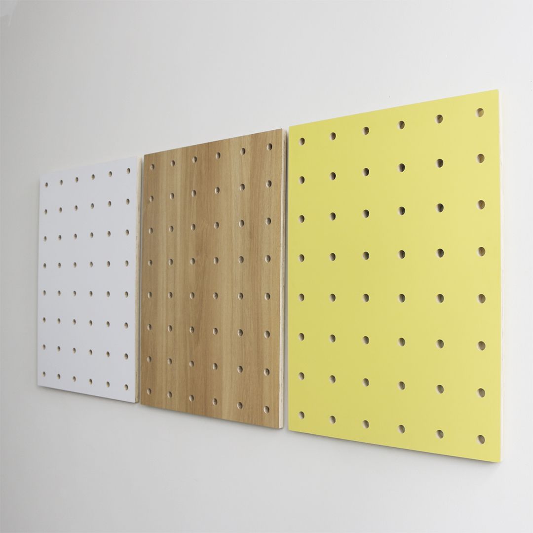 Bộ 3 Bảng Gỗ Đục Lỗ SMLIFE Pegboard Mix 80x60cm - Bảng Trang Trí Bằng Gỗ Plywood Phủ Laminate Cao Cấp