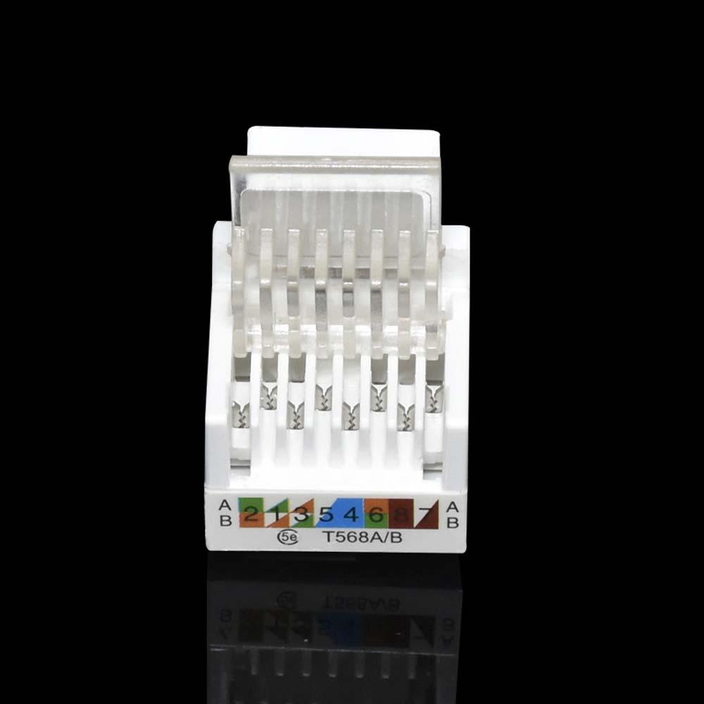 5pcs Tool-free CAT5E UTP network module RJ45 connector Information socket Computer Outlet cable adapter Jack