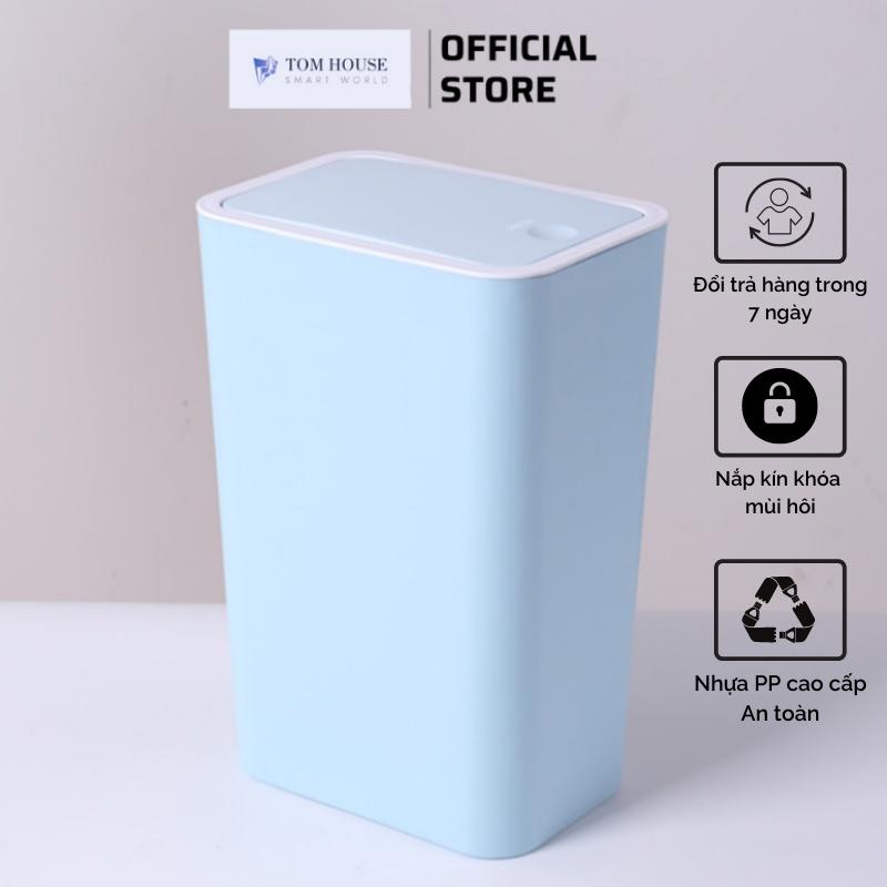 Thùng Rác Nắp Bật Nhấn Nút Thiết Kế Siêu Tiết Kiệm Không Gian Nhựa PP Loại 1