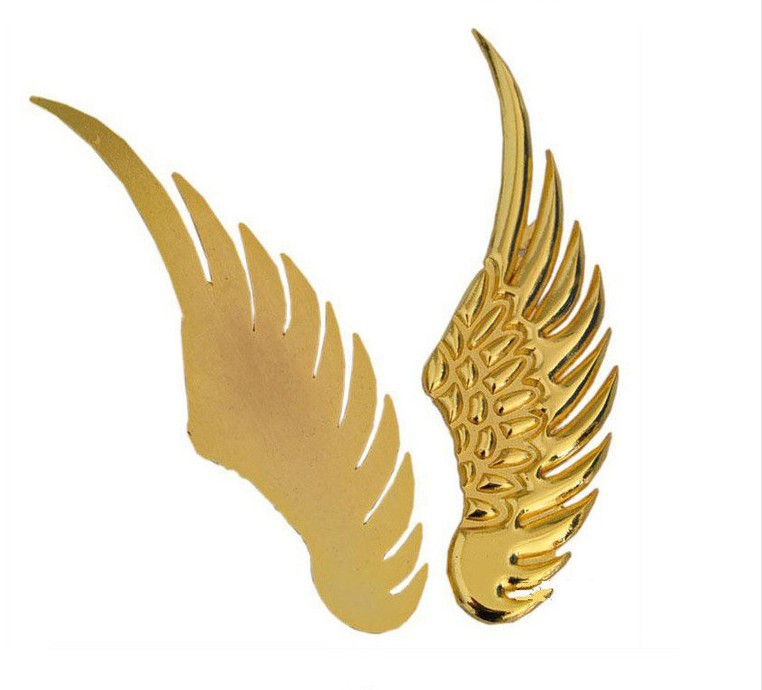 Logo cánh tiên cánh thiên thần kim loại trang trí xe hơi ô tô