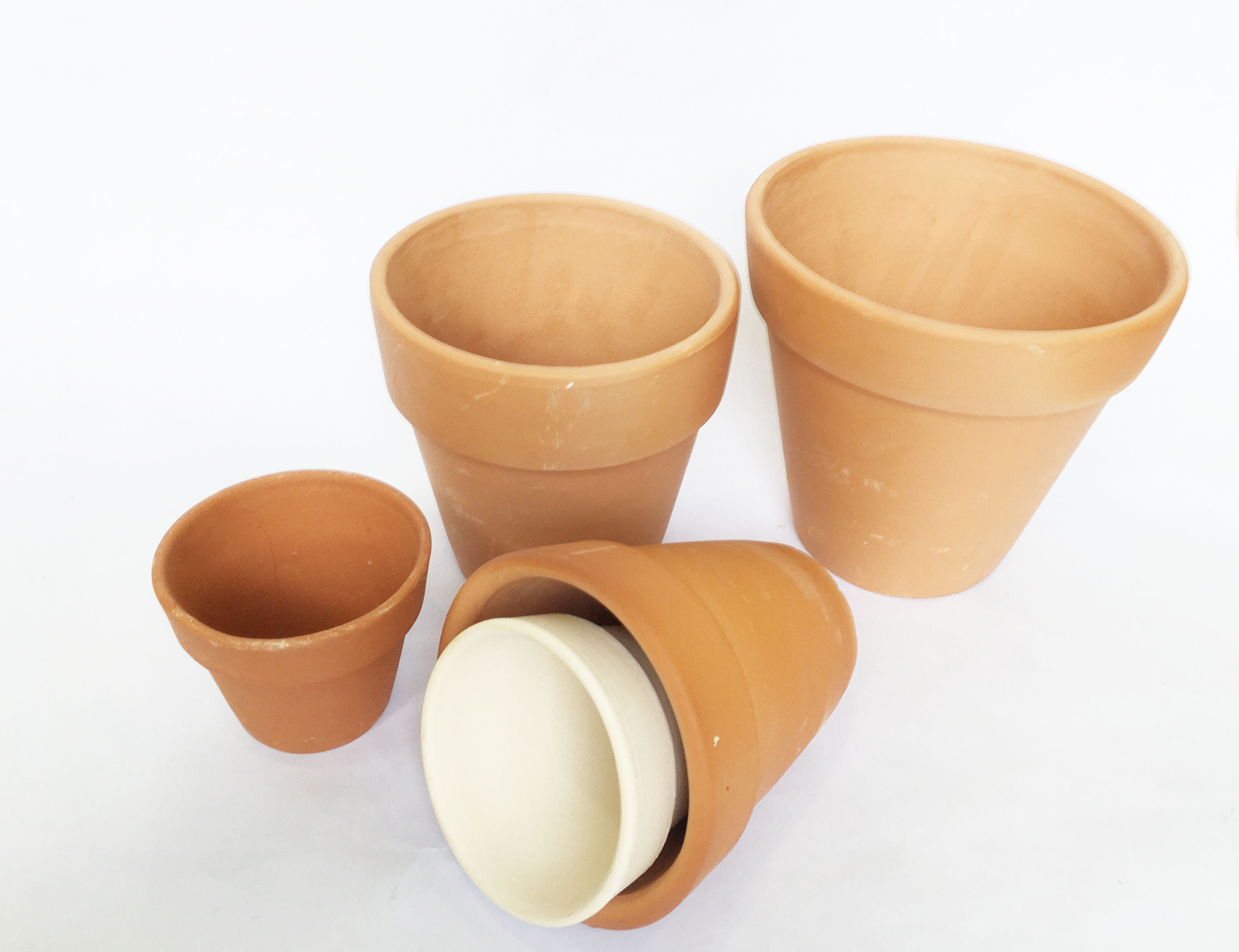 Combo 4 Chậu đất nung vintage gồm 4 size 8.5-17cm, chậu trồng cây cảnh sen đá - xương rồng