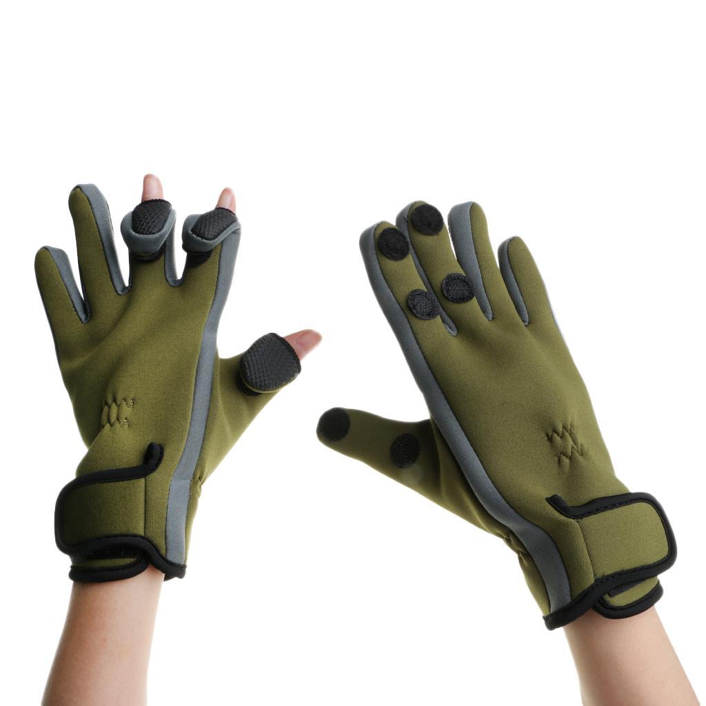 Fishing Hunting Gloves 3 Half-Finger Breathable Anti-slip Waterproof Gloves Outdoor Sun Protection Gloves
