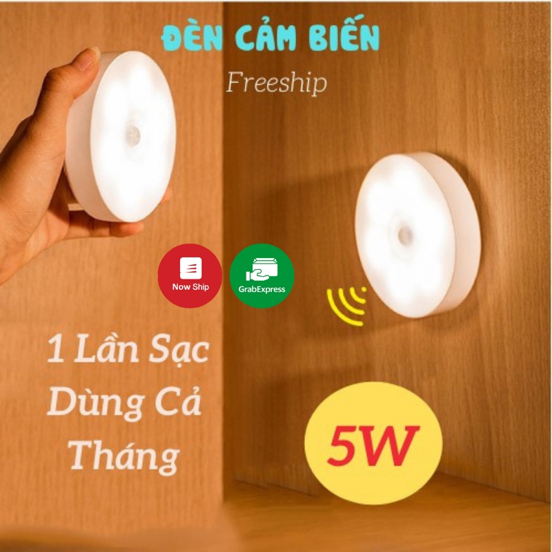 Đèn Led Thông Minh Dán Tường Không Dây, Đèn Cảm Ứng Chuyển Động,  Góc Cảm Ứng Rộng, Thích Hợp Cho Mọi Không Gian