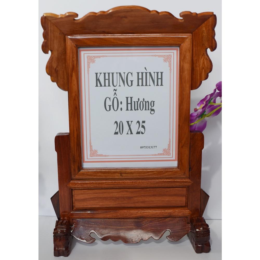 Khung hình thờ gỗ Hương trơn 20 x 25