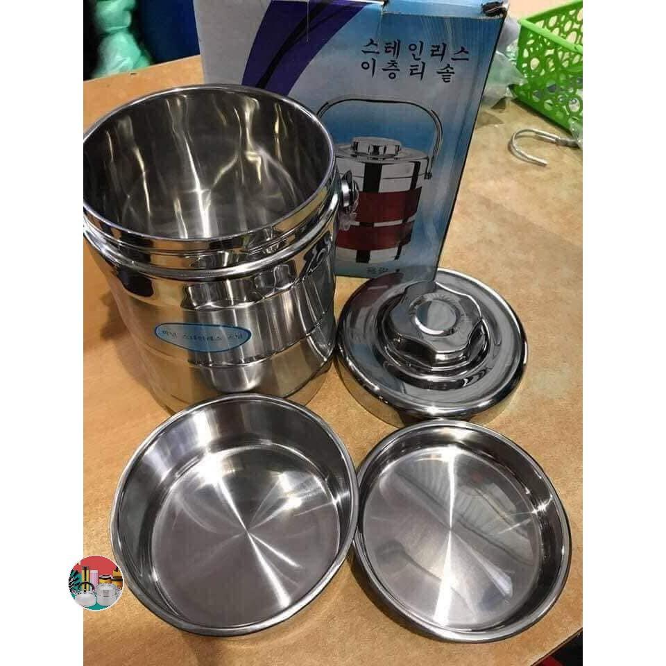 Cặp lồng giữ nhiệt 3 ngăn 100% inox đẹp 1.4L
