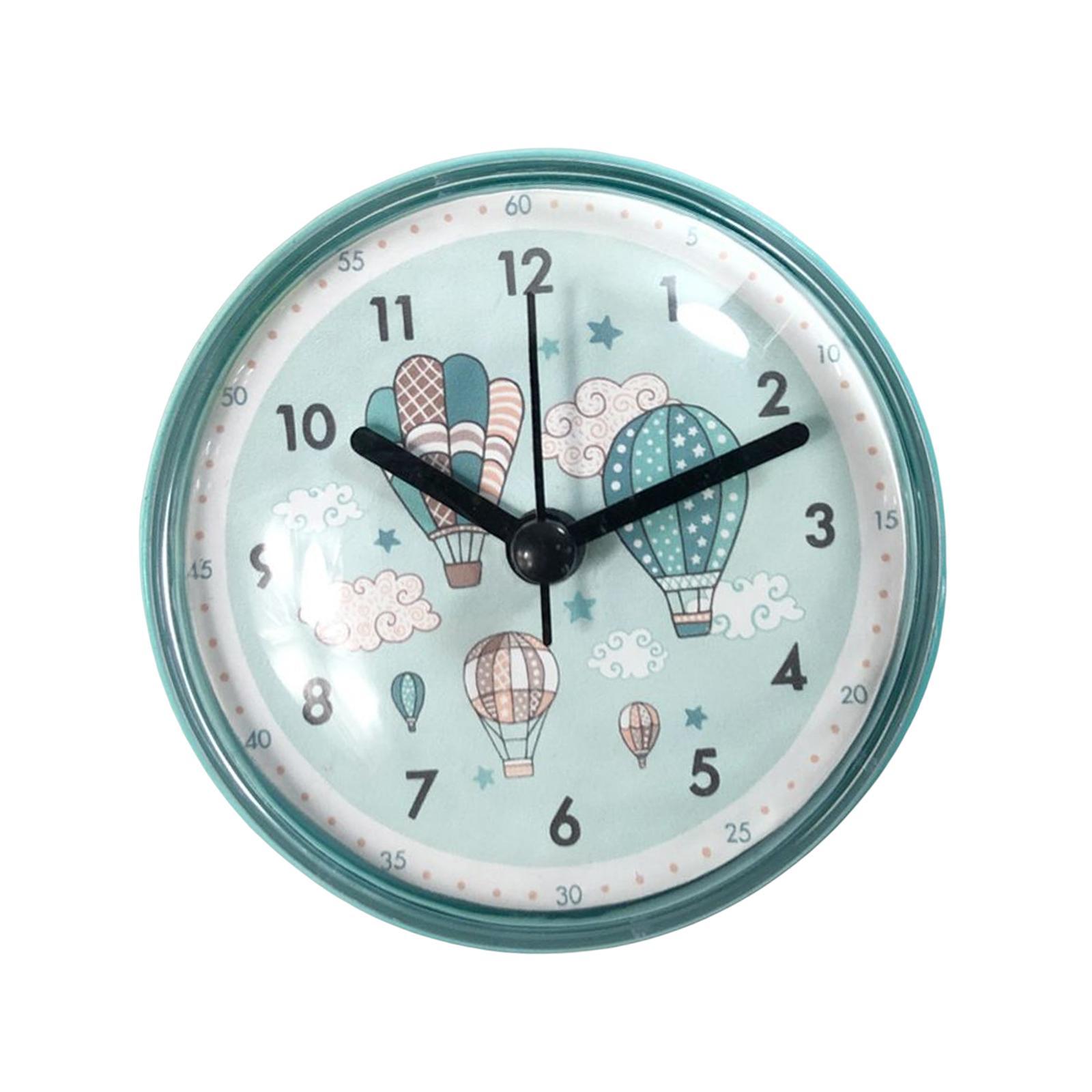 Table Clock Waterproof Mini Wall Clock for Desk Bathroom Decoration