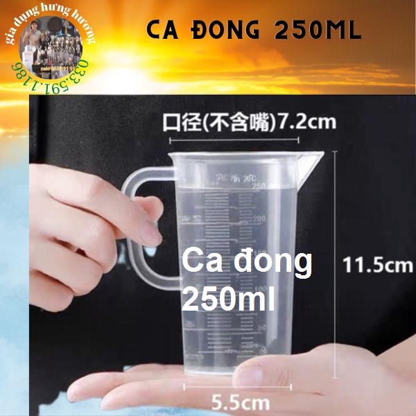 Ca đong nhựa định lượng cao cấp, có chia vạch 500ml