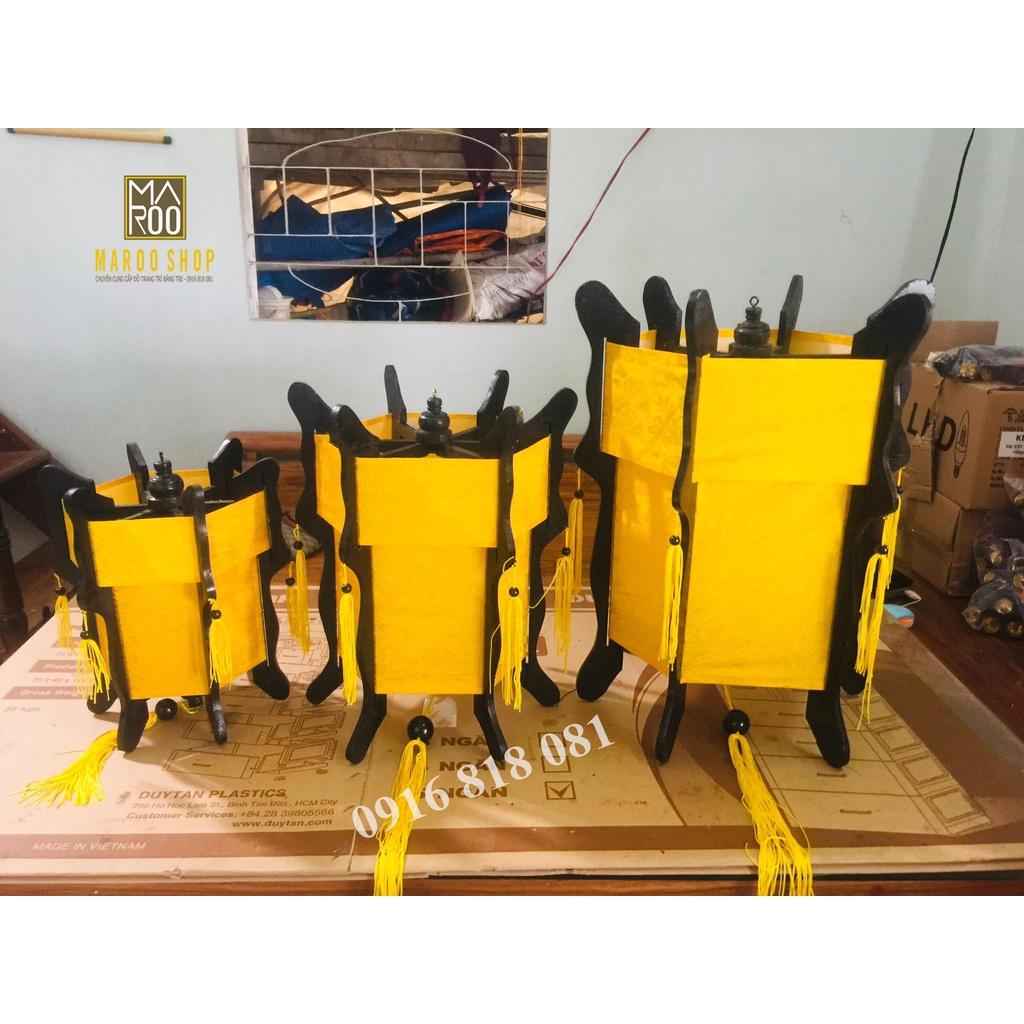 Đèn lồng Hội An kiểu lục giác 100% bằng gỗ size 50 cm/60 cm