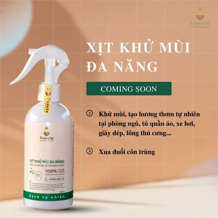 Xịt Khử Mùi Đa Năng Eco-Enzyme 300ml Hương Bạc Hà Bảo Vệ Trẻ Em , xua đuổ muỗi, côn trùng,Tốt Cho Sức Khỏe Môi Trường Xanh Sạch Đẹp