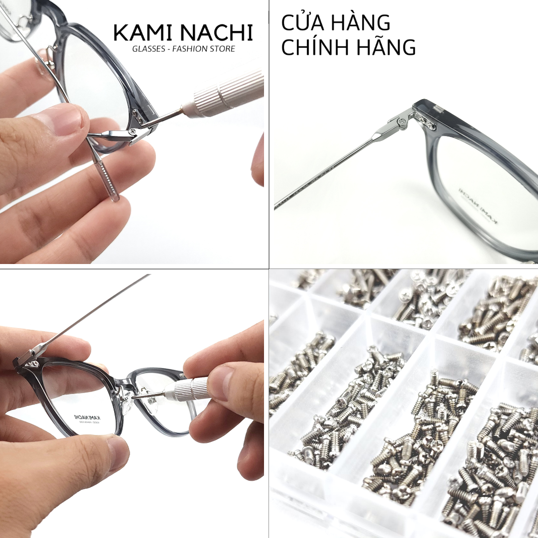 Bộ combo dụng cụ cơ bản KAMI NACHI sửa chữa kính tại nhà gồm ốc, đệm mũi, tua vít, nhíp