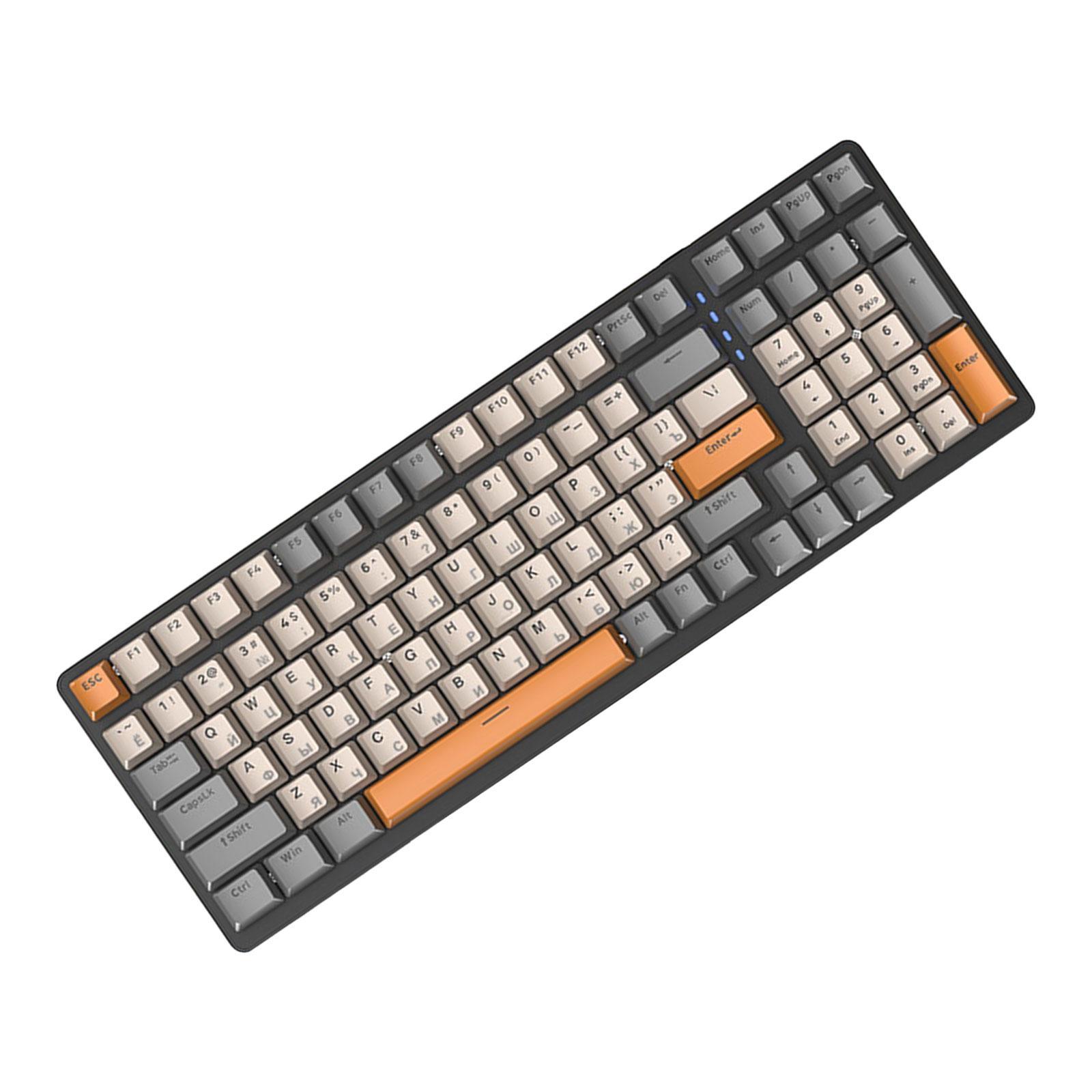 Russian Mechanical Keyboard Backlit 98% Allocation for PC Laptop Gamer