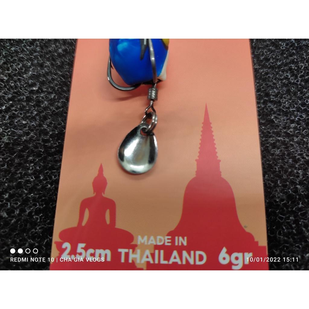 Mồi câu cá lóc Nhai hơi Tini Frog 2.5cm 6gram Thái Lan CHA GIÀ VLOGS / HDtini / HD ti ni chuyên săn lóc trị cá nhát