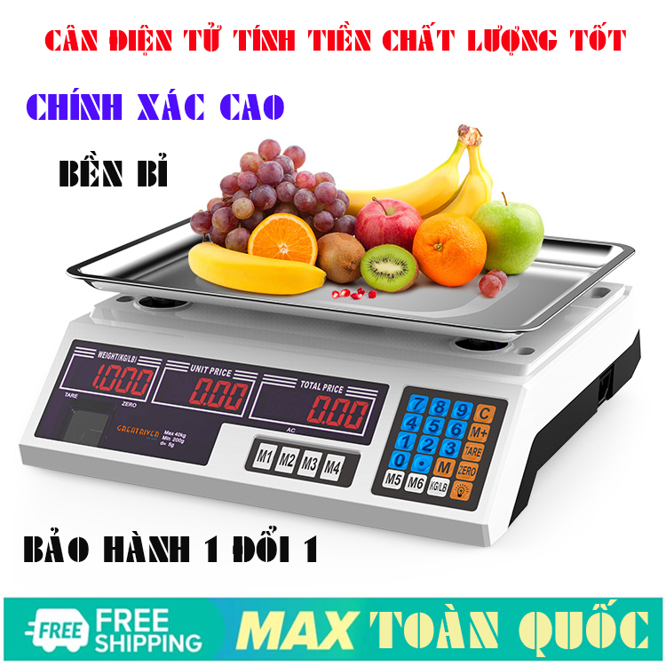 Cân Điện Tử Tính Tiền Hàng Cao Cấp 40Kg [ sẵn hàng ]