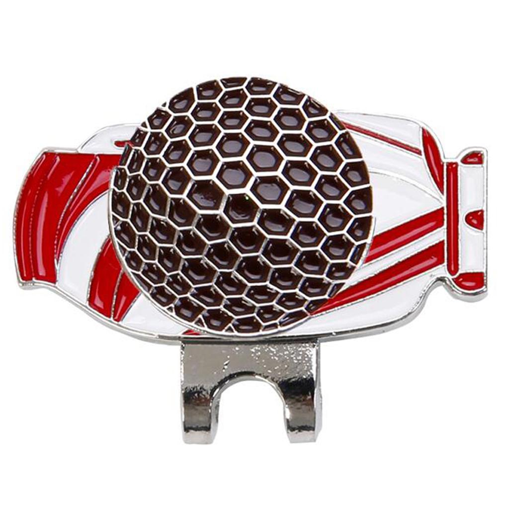 Golf Bag Pattern Hat Clip Golf Ball Marker Personalized Golf Cap Clip for Golf Enthusiast Gifts