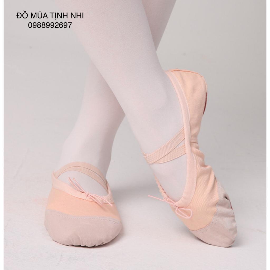 Giày múa ba lê trẻ em và người lớn Size 22-42 | Giày múa ballet | Giày tập múa cổ trang GM07 - Đồ Múa Tịnh Nhi