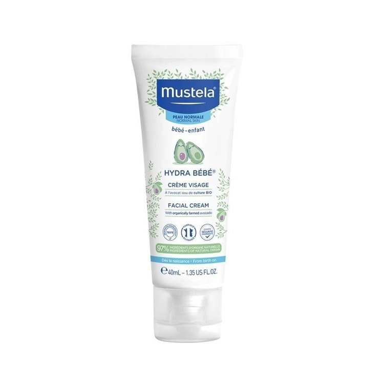 Kem Dưỡng Da Mặt Cho Trẻ Sơ Sinh &amp; Em Bé Da Thường Mustela HYDRA BÉBÉ FACIAL CREAM 40ML