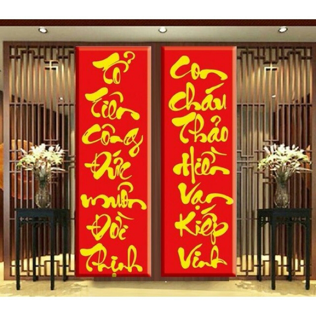 Tranh đính đá CÂU ĐỐI  DF532 chưa đính