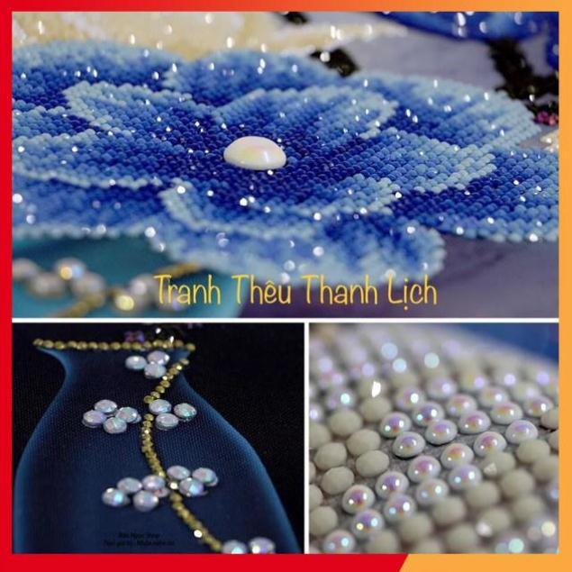 TRANH ĐÍNH ĐÁ Bình Hoa Xanh ABC 3D Ailuo AL71906 - Chưa đính