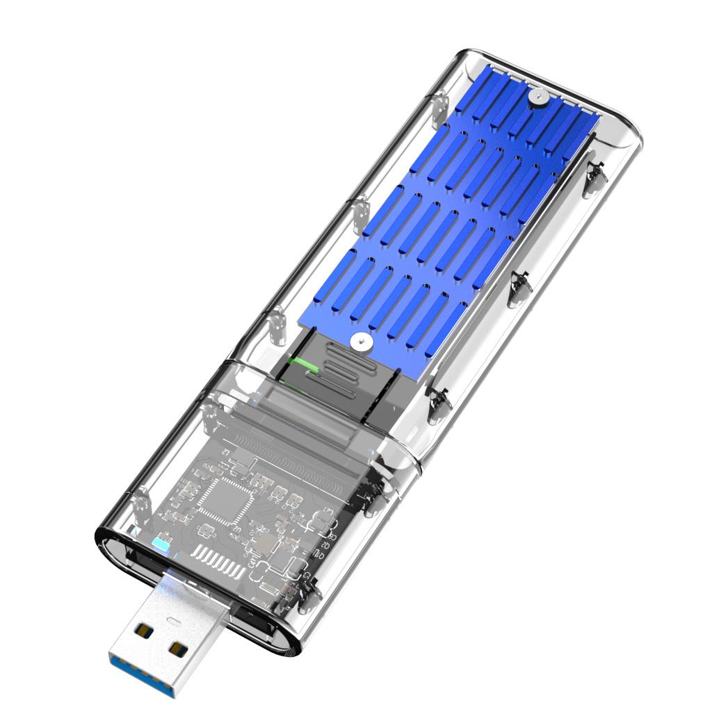 Trường hợp SSD SSD tốc độ cao 5Gbps SATA M.2 đến USB 3.0 Bộ điều hợp SSD cho hộp đĩa SSD Key M/B cho 2230/2242/2260/2280mm