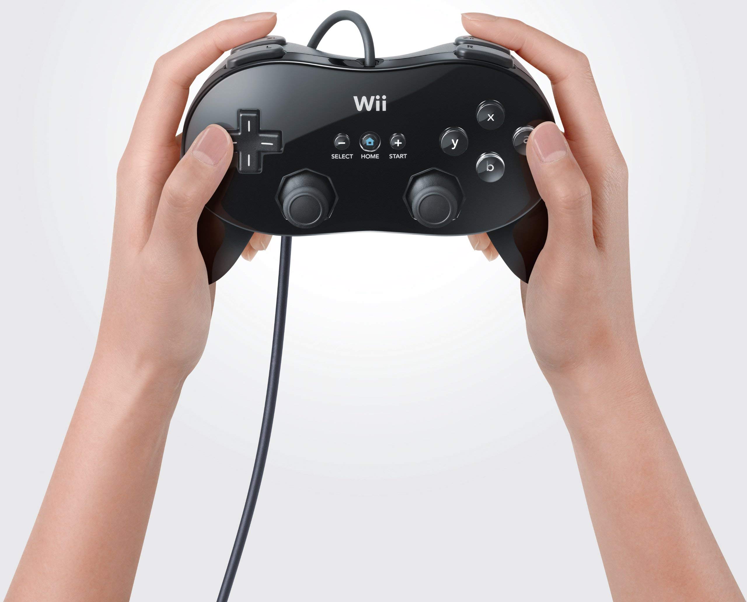 TAY PRO CONTROLLER CHO MÁY WII TRÒ CHƠI WII TAY CẦM MẦU ĐEN Wii Classic Controller Pro - Black