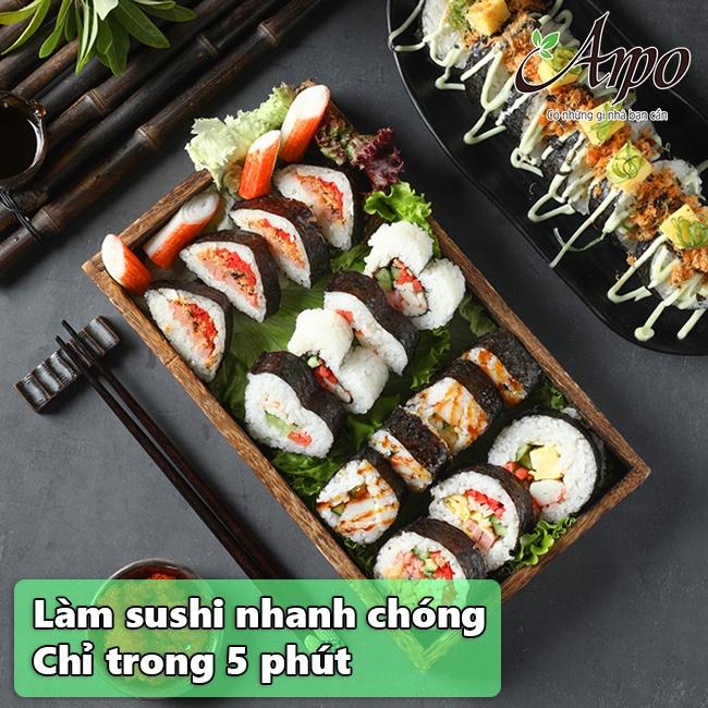 Khuôn Làm Sushi, Cơm Cuộn, Kimbap Phong Cách Nhật Bản Cao Cấp - Khuôn Cuộn Sushi Hình Trái Tim Dễ Dàng Sử Dụng