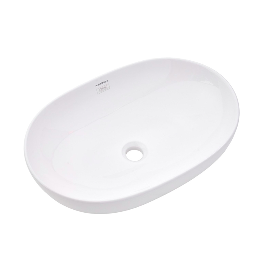 Lavabo đặt bàn Viglacera P.23.350 sứ Ceramic cao cấp, công nghệ men Nano kháng khuẩn, lòng chậu sâu, đạt chuẩn công nghệ Italia - Hoa Sen Home - Hàng chính hãng