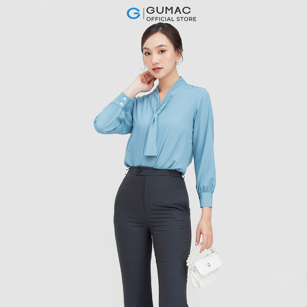 Quần tây nữ GUMAC QC05021 ống loe thời trang công sở