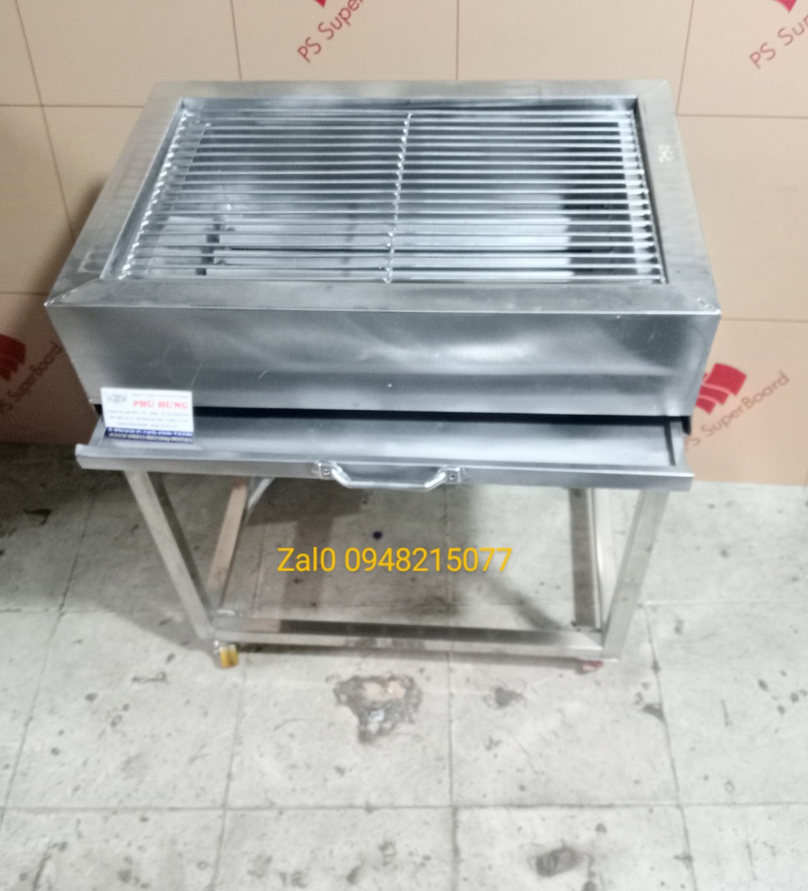 LÒ NƯỚNG THAN INOX KT 50x80x80