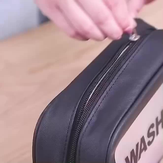 Túi đựng mỹ phẩm️ nhựa trong suốt đựng mỹ phẩm WAGBAGS đi du lịch chống thấm nước