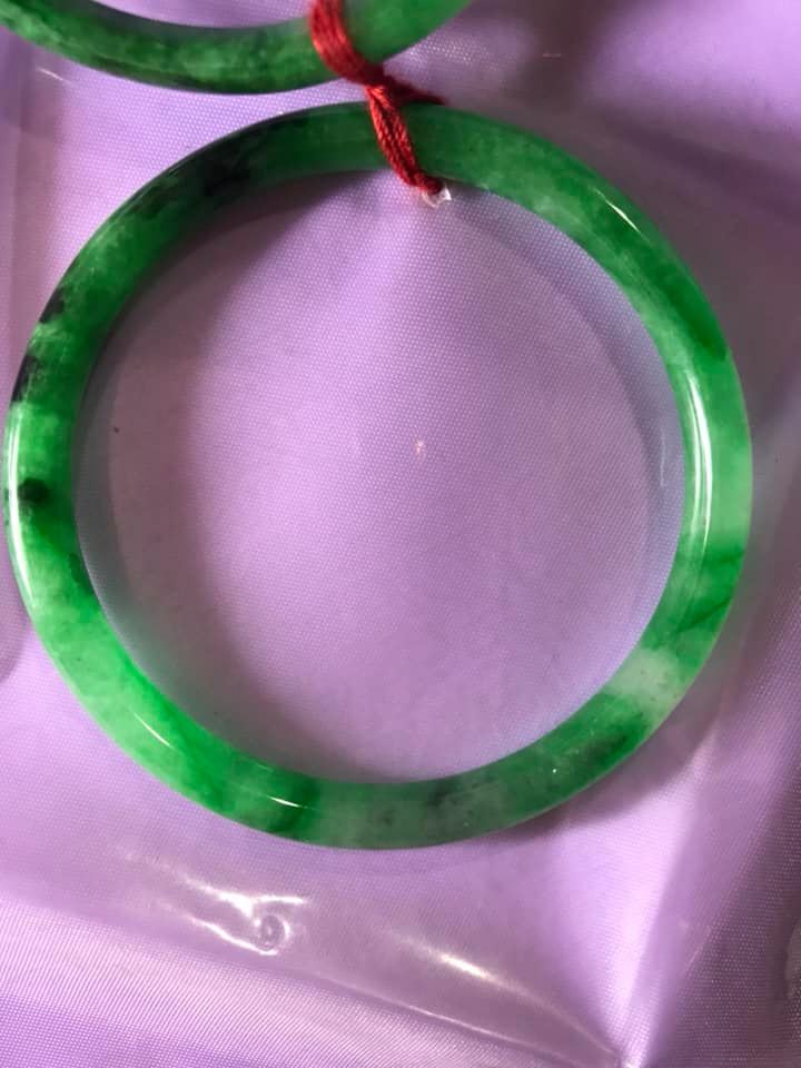 1 CHIẾC VÒNG XANH NGỌC NGỌC 50MM CỌNG TRÒN NHỎ LẺ CHẤT LIỆU ĐÁ CẨM THẠCH Size 50MM x Dầy 5mm NỮ 45Kg - 54Kg