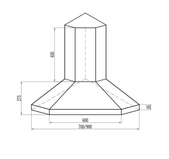 Máy Hút Mùi Góc Tường KAFF KF-CN700I / KF-CN900I - Hàng Chính Hãng