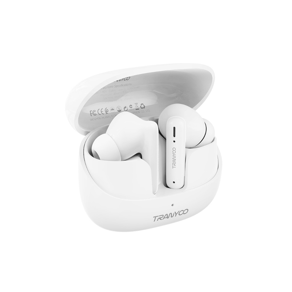 Tai nghe Bluetooth 5.3 TRANYOO T-M26, khử tiếng ồn thông minh, thiết kế đẹp, sang trọng, pin trâu - Hàng chính hãng
