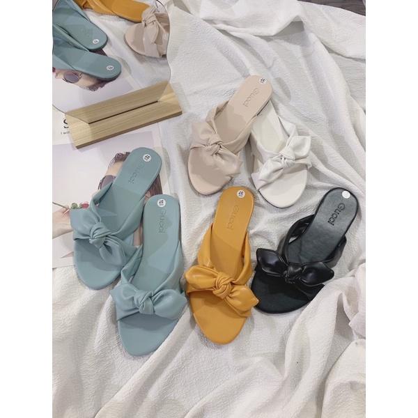 Dép Quai Ngang Nơ Thỏ Xinh Xắn