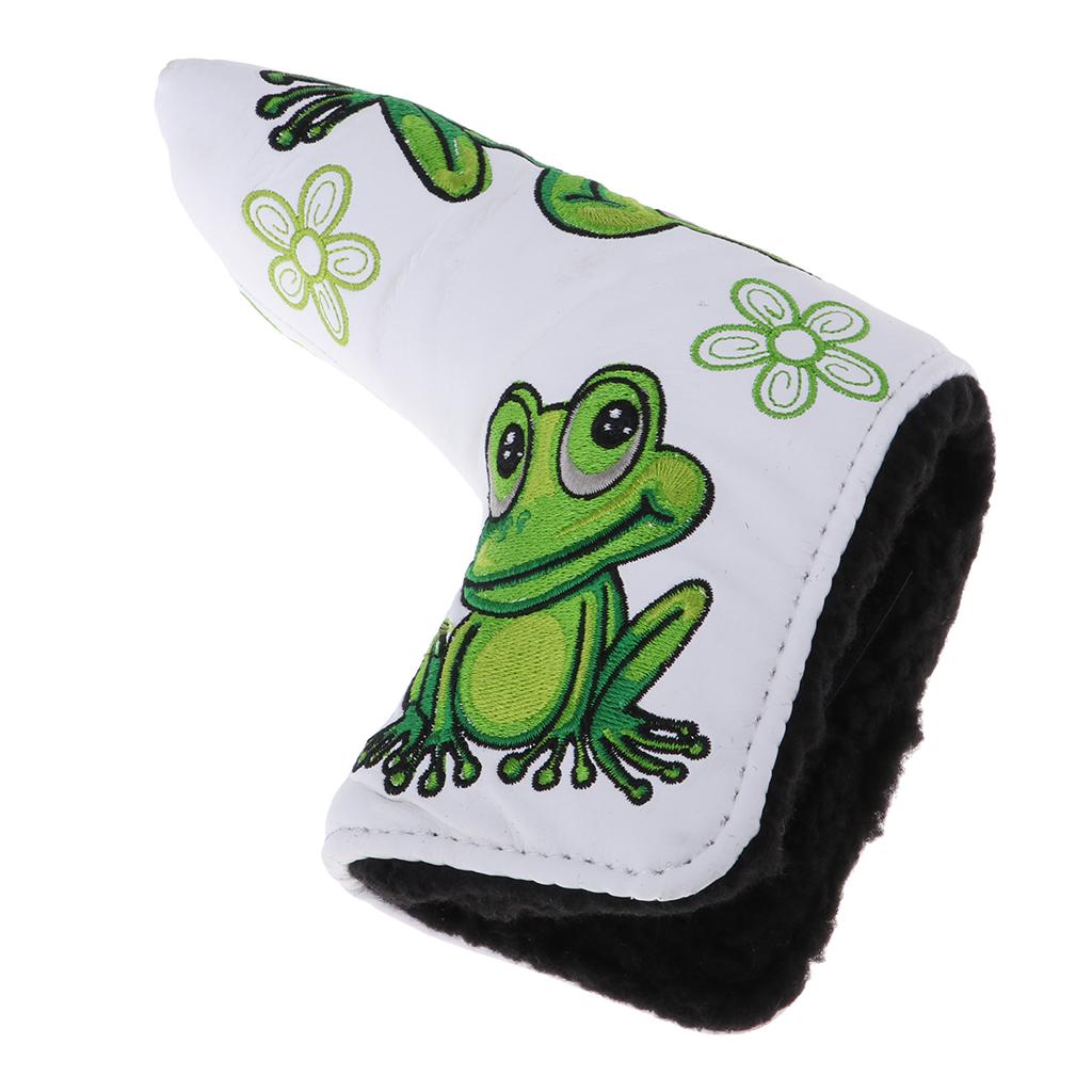 Golf Putter Cover Frog Pattern  Center Putter PU Head Protector
