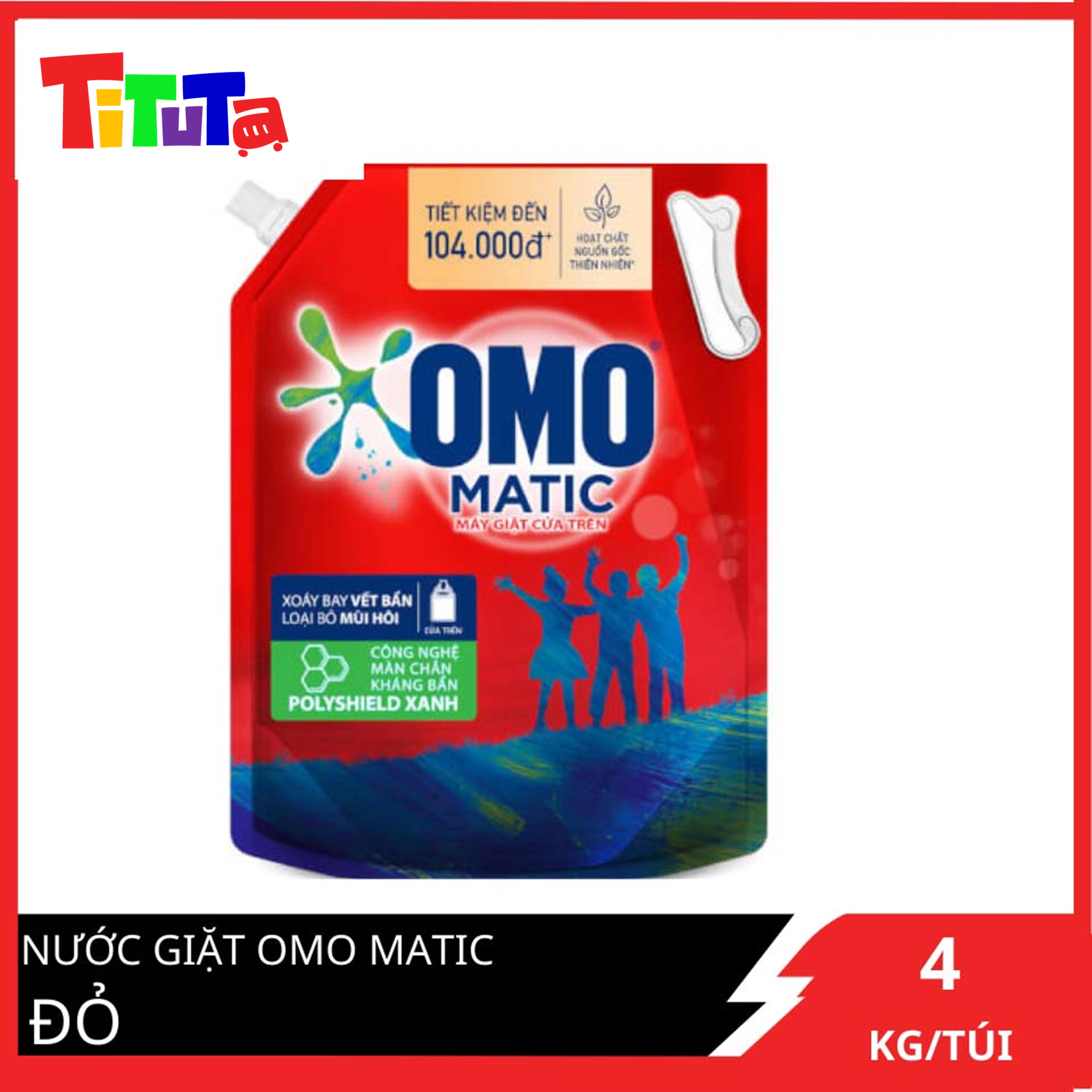 Nước giặt Túi 4.0kg OMO Matic Cho máy giặt cửa trên Sạch bẩn Khử mùi Sạch bẩn Khử mùi toàn diện