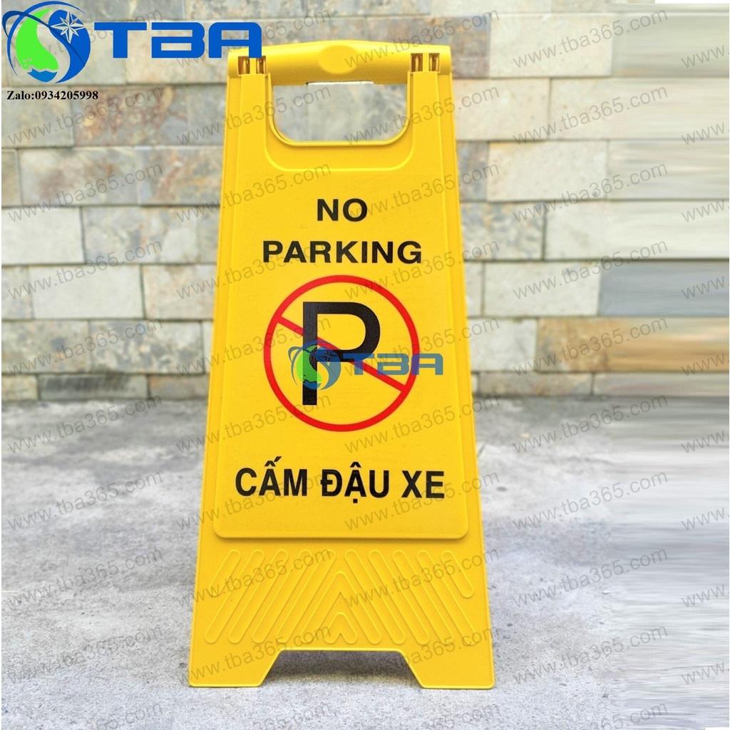 Biển cảnh báo chữ A cao cấp &quot;CẤM ĐẬU XE''